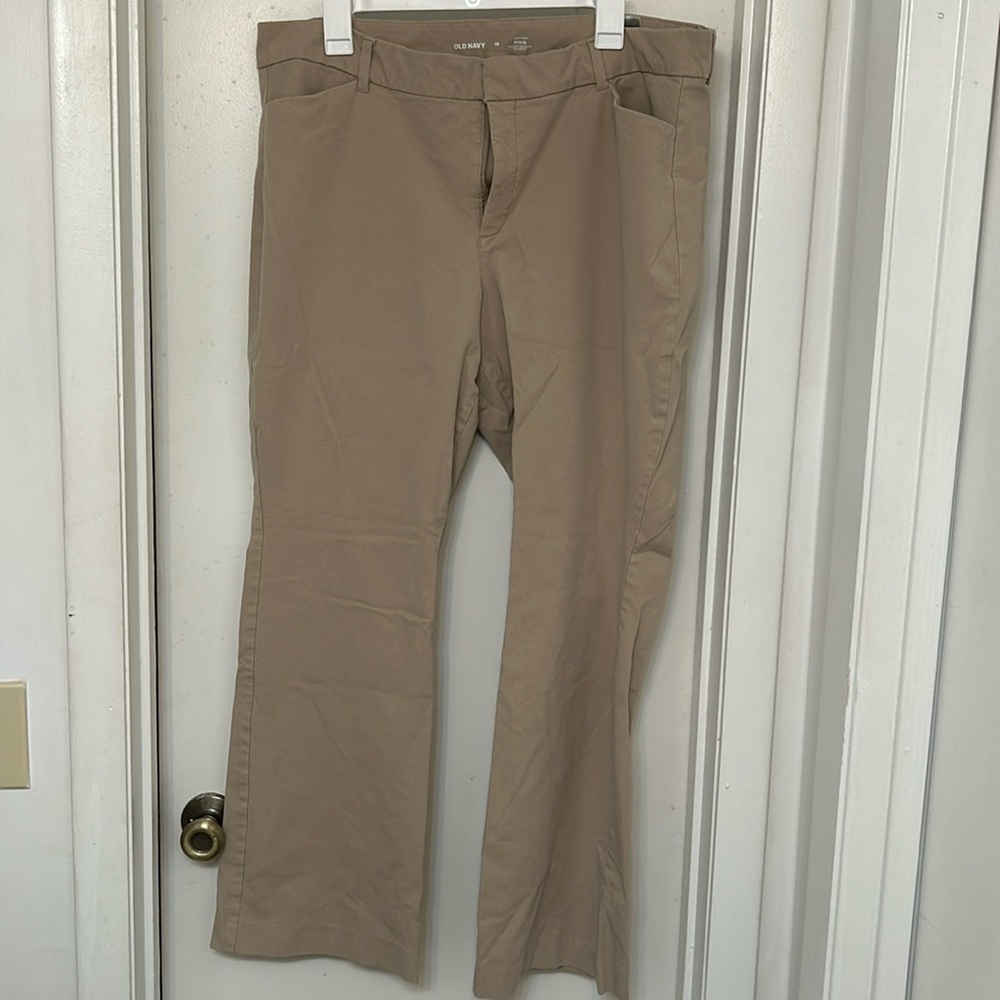 Tan dress pants flare